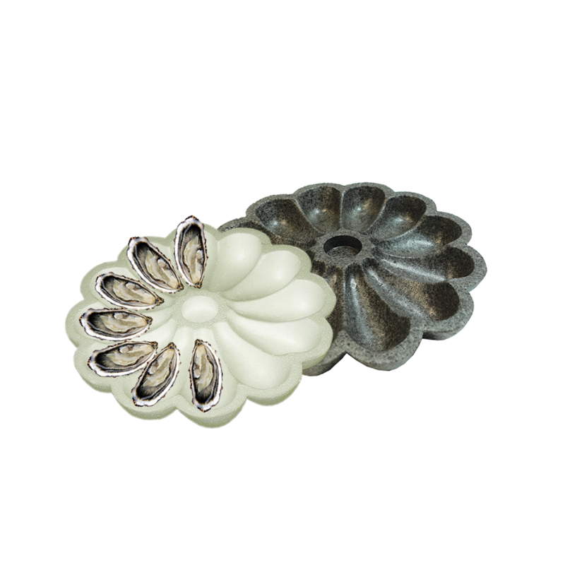 Plateau à huîtres noir et blanc