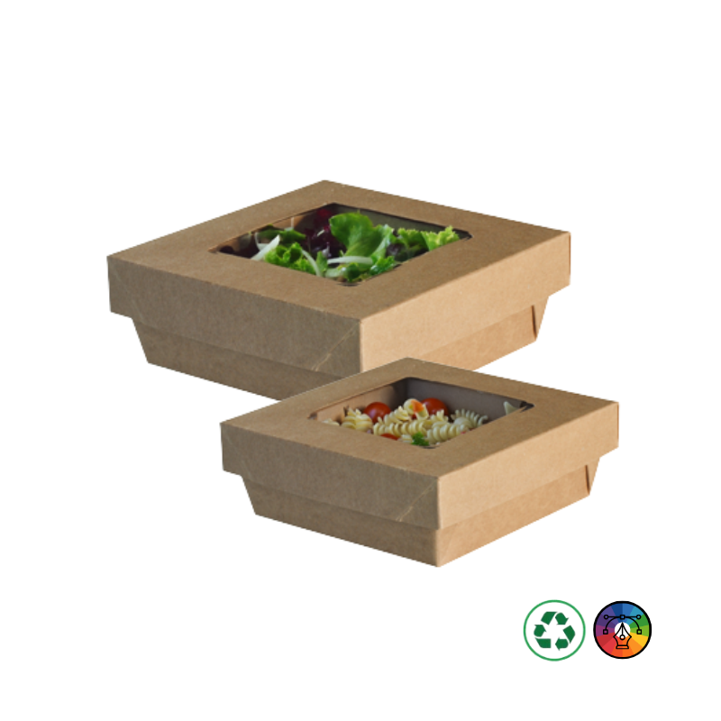 Boîte salade carton kraft