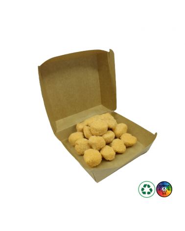 Boite repas en carton pour burger, hamburger, nuggets, kebab