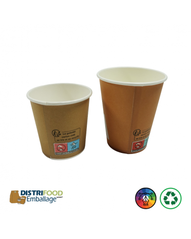 Gobelet carton pour boissons chaudes ou froides