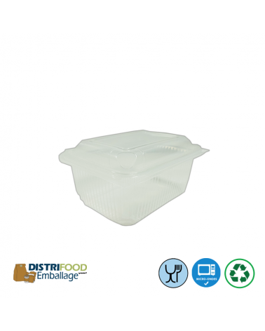 Barquette avec charnière micro-ondable
