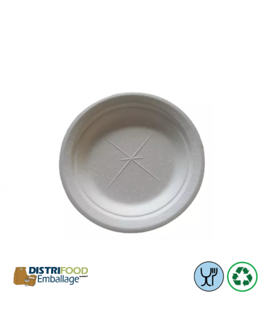 Plateaux ronds fruits de mer en polystyrène blanc