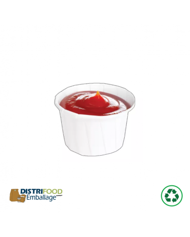 Pot à sauce en papier plissé