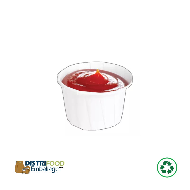 Pot à sauce en papier plissé