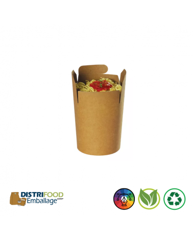 Emballage carton idéal pour pâtes, nouilles et plats chauds